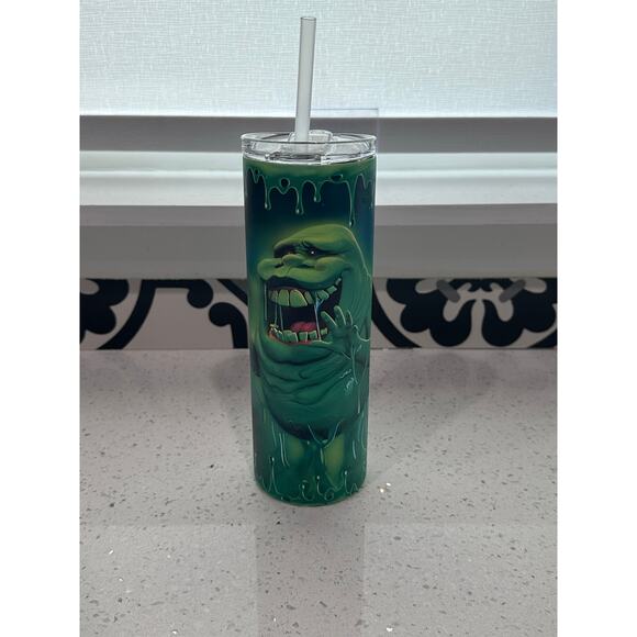 Green Slimer Ghostbusters Glow in Dark Stainless Steel Tumbler HOGG 20 oz - Picture 1 of 4